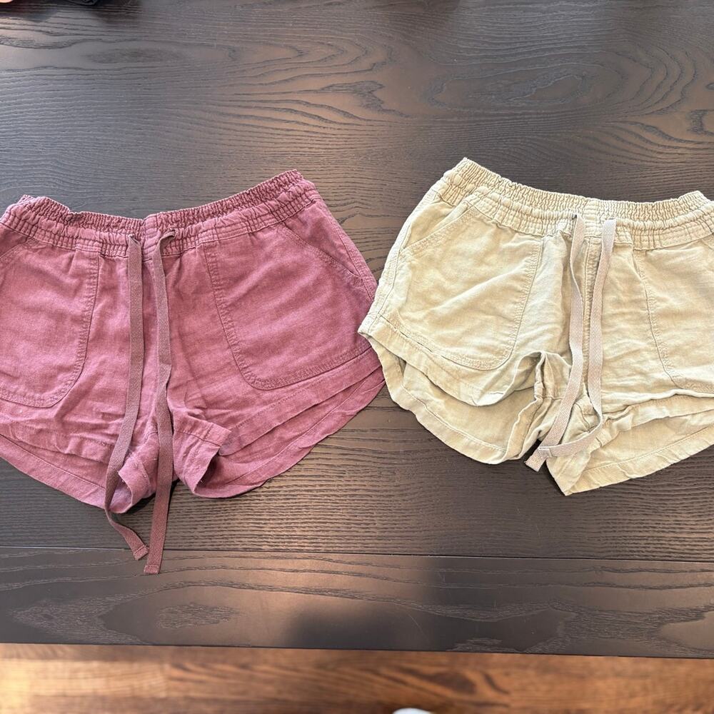 Altard State Linen Drawstring Shorts Bundle - Size S